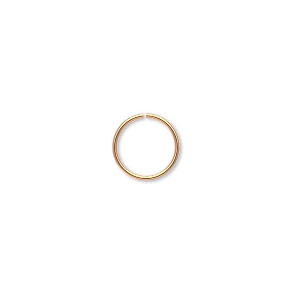 Jump ring, gold-plated brass, 10mm round, 8.4mm inside diameter, 20 gauge. Sold per pkg of 500. image number 0