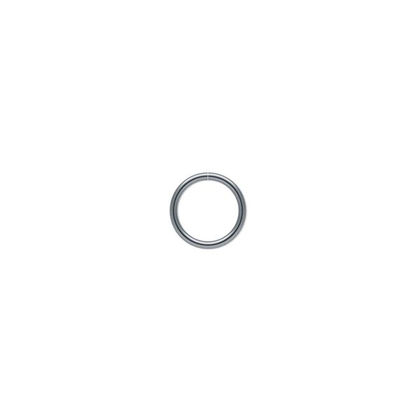 Jump ring, gunmetal-plated brass, 8mm round, 6.4mm inside diameter, 20 gauge. Sold per pkg of 500. image number 0