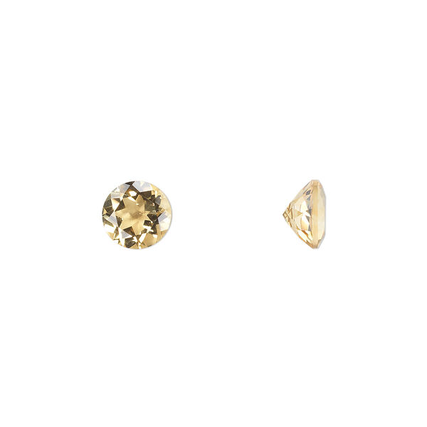Citrine 1pkg1, hand-cut faceted round gem 6mm image number 0
