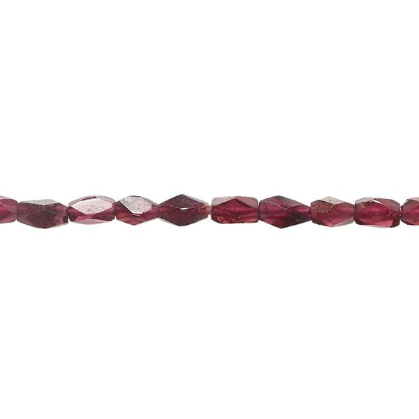 Garnet 1pkg1, hand-cut faceted brick bead 15.5-16 inch 5x3mm-7x4mm image number 0
