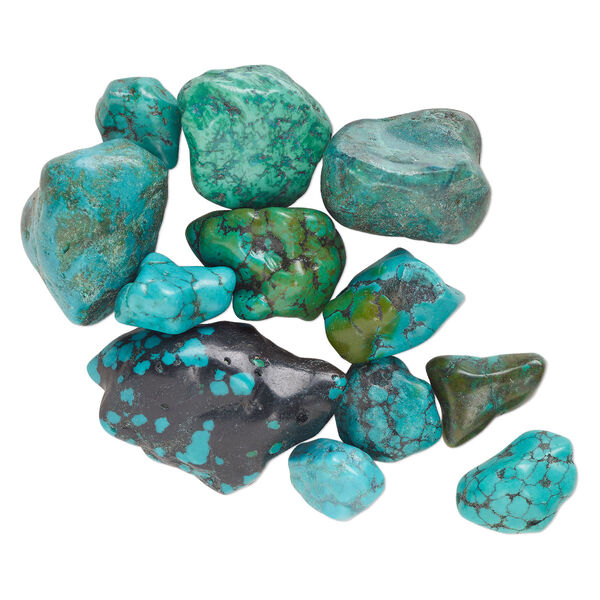 Turquoise 1pkg12, undrilled nugget component C grade, mix small to gigantic image number 0