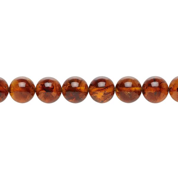 Amber 1pkg1, round bead 15.5-16 inch 7mm image number 0