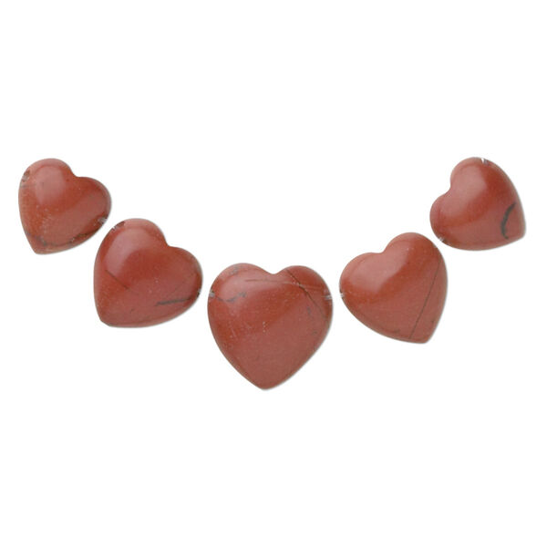 Red jasper 1pkg5, heart drop natural B grade, fan graduated 12x12mm-16x16mm image number 0