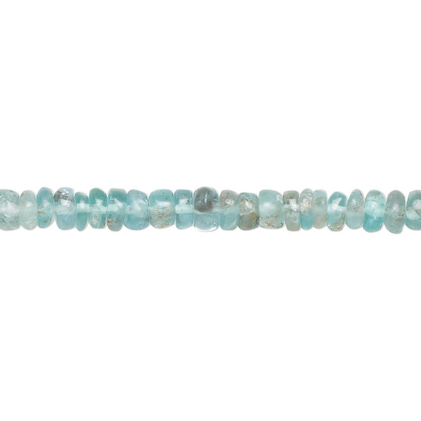 Apatite 1pkg1, hand-cut rondelle bead natural 14 inch 4x1mm-5x3mm image number 0