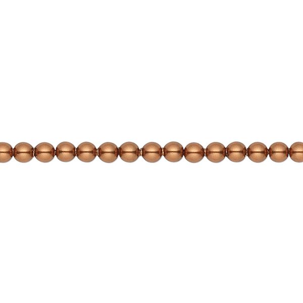 Pearl 1000pk copper, Swarovski® 3mm round 5810 image number 0