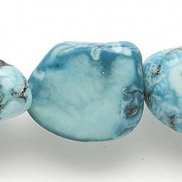 Magnesite 1pkg1, flat nugget bead 15.5-16 inch extra-large image number 0