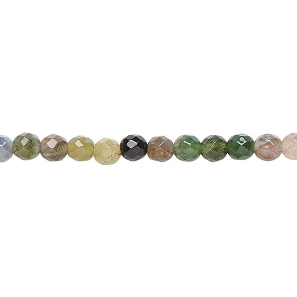 Fancy jasper 1pkg1, faceted round bead natural 15.5-16 inch 4mm image number 0