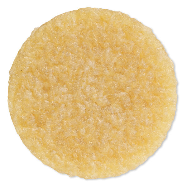 Abrasive cleaning disc, rubber, yellow, 2-inch round. Sold individually. image number 0