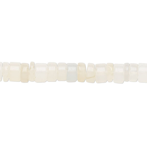 Chalcedony 1pkg1, hand-cut rondelle bead natural 8 inch 5x2mm-6x4mm image number 0