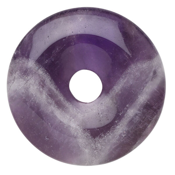 Amethyst 1pkg1, donut focal natural 25mm image number 0