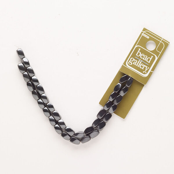 Hemalyke™ 1pkg1, 4-sided twisted rectangle tube bead 12 inch 8x5mm-9x6mm image number 0