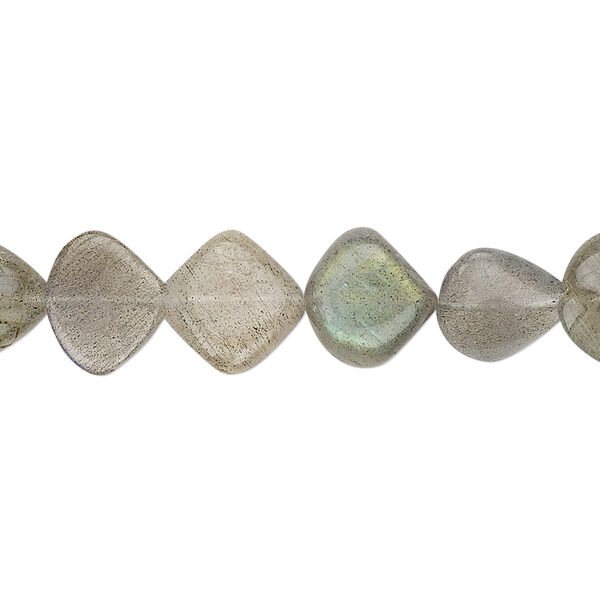 Labradorite 1pkg1, hand-cut flat teardrop bead natural 13 inch 9x9mm-11x11mm image number 0