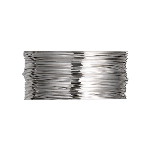 Wire, Beadalon®, stainless steel, 3/4 hard, round, 26 gauge. Sold per pkg of 20 meters. image number 0