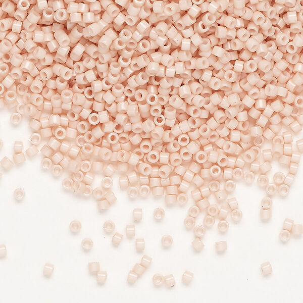 Seed bead, Delica®, glass, pkg/250g, #11 round, opaque glazed luster salmon (DB-0206-1). image number 0