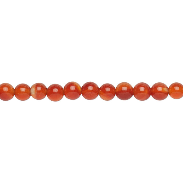 Red agate 1pkg1, round bead 15.5-16 inch 4mm image number 0