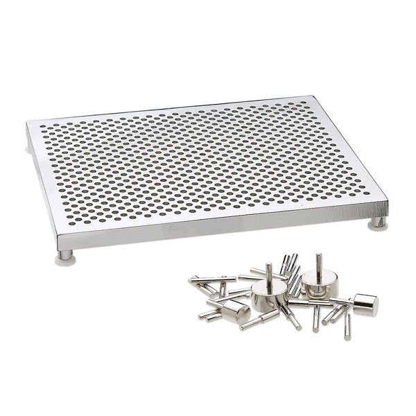 Wire jig, Thing-A-Ma-Jig, aluminum and plastic, clear, 5-1/2 x 4-1/2 inch with 30 pegs and fasteners. Sold individually. image number 0