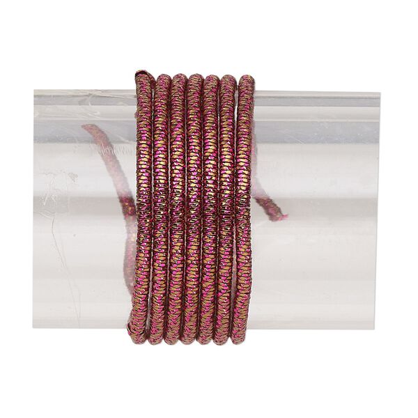 French wire, anodized copper, fuchsia and copper, 1.5mm tube. Sold per 20-gram pkg. image number 0