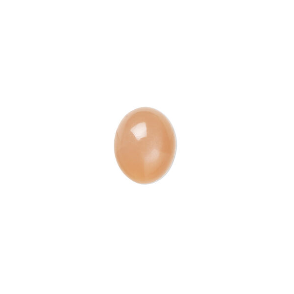 Peach moonstone 1pkg6, hand-cut calibrated oval cab natural 10x8mm image number 0