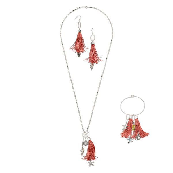 Necklace, bracelet and earring set, One of a Kind Jewelry, 31 inches. Only one available. image number 0