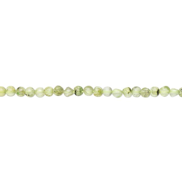 Peridot 1pkg1, hand-cut round bead natural 14 inch 2-3mm image number 0