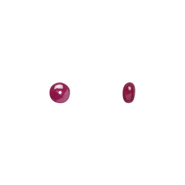 Ruby 1pkg1, hand-cut rondelle bead B- grade, 4x2mm-5x3mm image number 0