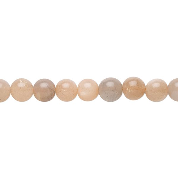 Multi-moonstone 1pkg1, round bead natural 8 inch 6mm image number 0