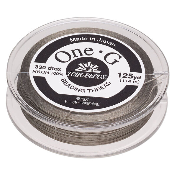 Thread, One-G™, nylon, pkg/125 yards, light khaki, size 0. image number 0