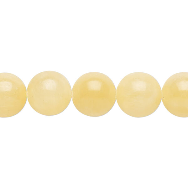 Yellow calcite 1pkg1, round bead 15.5-16 inch 10mm image number 0