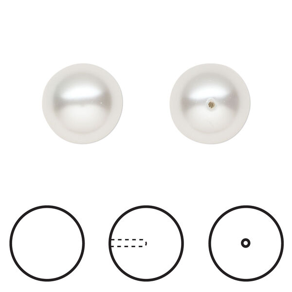 Pearl 4pk moonlight, Crystal Passions® 12mm round 5818 image number 0