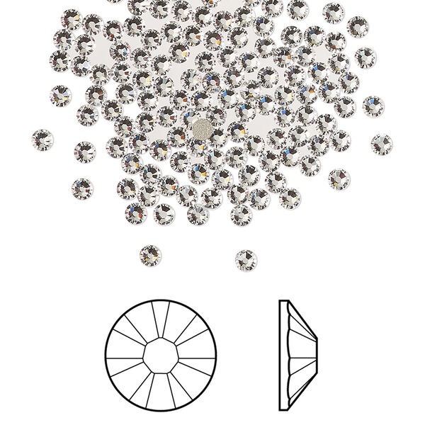 Flat back 144pk crystal foil back, Crystal Passions® 2.1-2.3mm rose round SS7 2058 image number 0