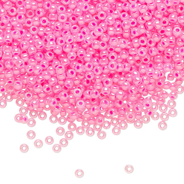 Seed bead, TOHO BEADS®, glass, pkg/250g, #11 round, opaque ceylon hot pink (TR-11-910). image number 0