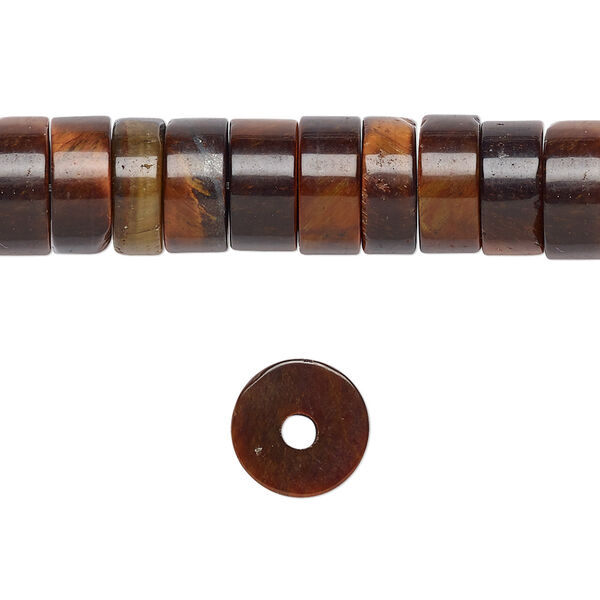 Red tigereye 1pkg10, heishi bead 10x5mm image number 0