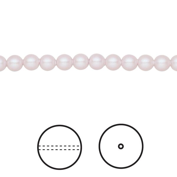 Pearl 100pk iridescent dreamy rose, Crystal Passions® 4mm round 5810 image number 0