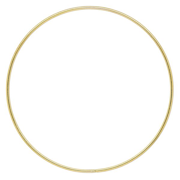 Beading hoop, gold-finished steel, 6-inch closed round. Sold per pkg of 2. image number 0