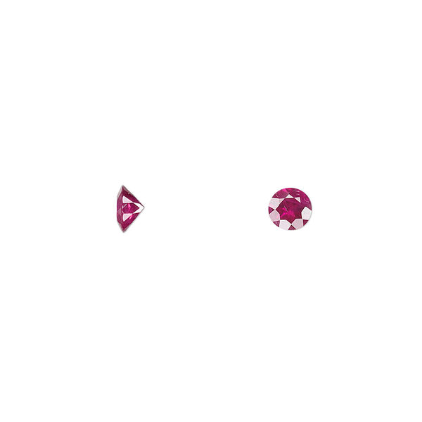 Ruby 1pkg1, hand-cut faceted round gem 4.5mm image number 0