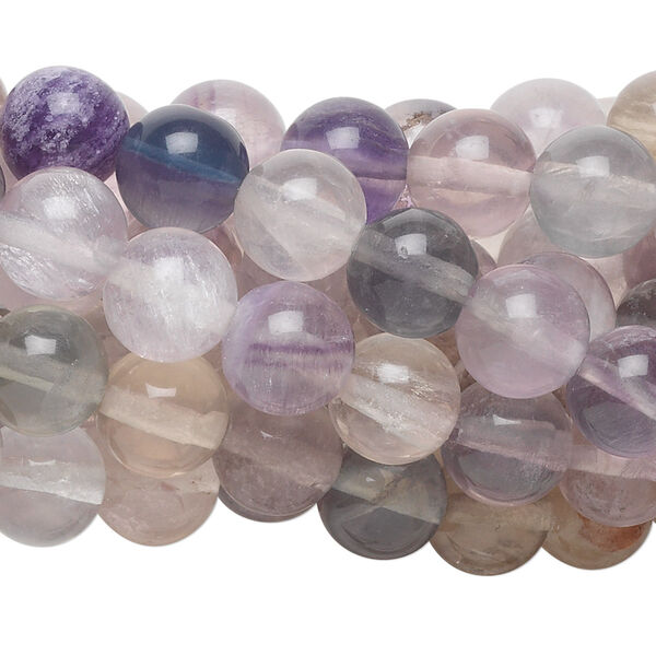 Rainbow fluorite 1pkg10, round bead natural 15.5-16 inch 8mm image number 0