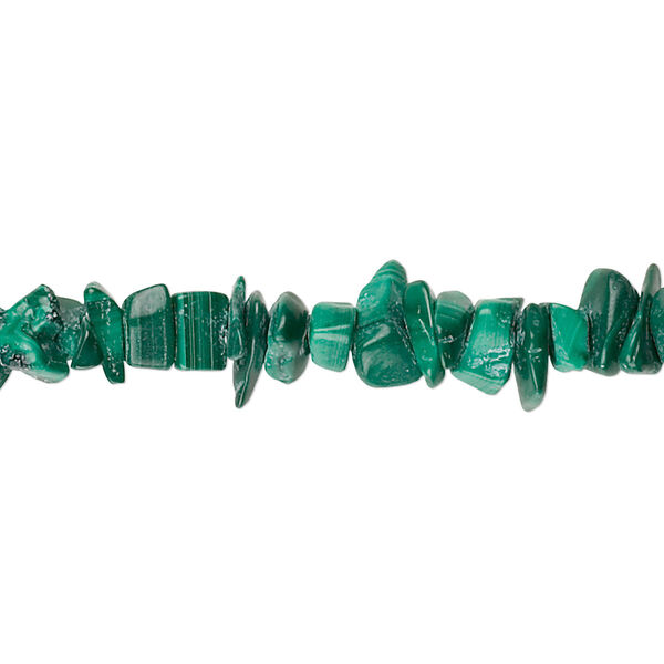 Malachite 1pkg1, chip bead natural B grade, 32 inch small image number 0