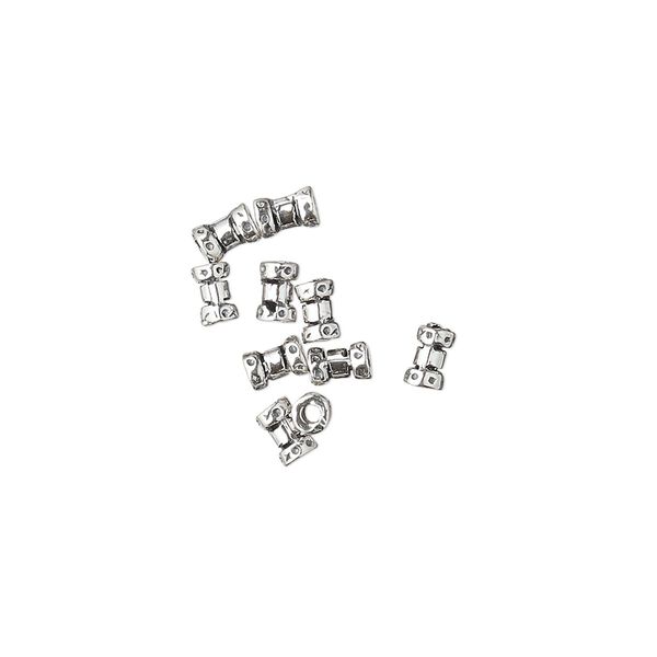 Crimp, sterling silver, 4x2.5mm tube, 1mm inside diameter. Sold per pkg of 10. image number 0