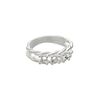 Ring, sterling silver, twisted band with (3) 3.5mm 4-prong round settings, size 7. Sold individually. image number 0