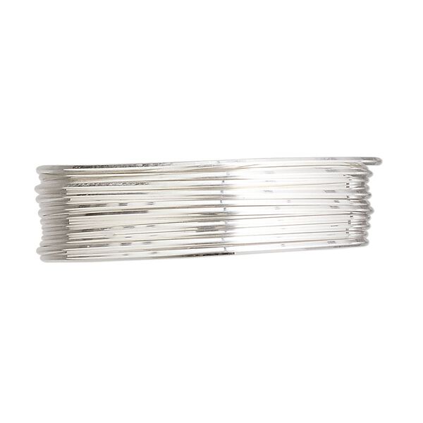 Wire, sterling silver, full-hard, square, 21 gauge. Sold per pkg of 5 feet. image number 0