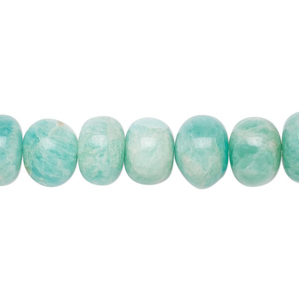 Amazonite 1pkg1, hand-cut rondelle bead natural 8 inch graduated 8x3mm-11x8mm image number 0