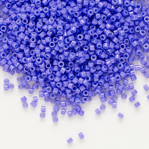 Seed bead, Delica®, glass, pkg/7.5g, #11 round, opaque bright purple (DB-0661). image number 0