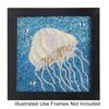 Sabrina Frey Bead Mosaic™ Starter Kit 1pkg4 glass / medium-density fiberboard / glue,  6x6 inch / "Sea Life" design, multicolored image number 3