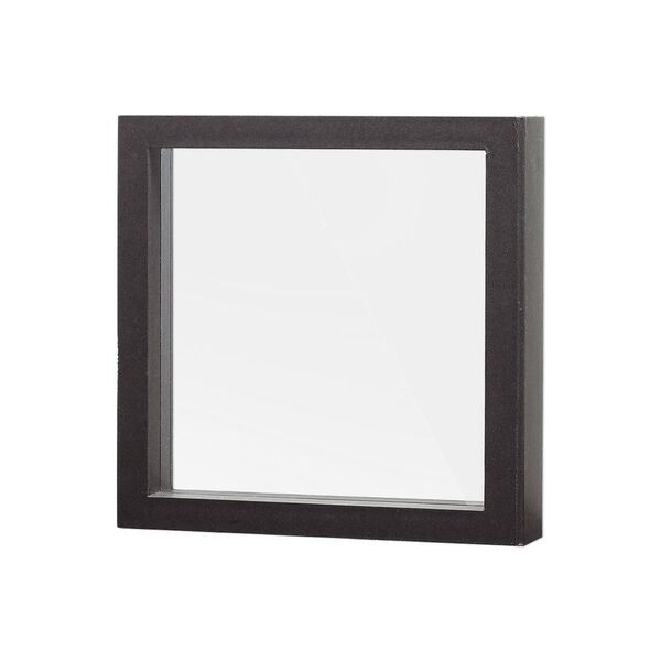 Display, 3D suspension, synthetic paper and silicone, black and clear, 7-1/4 x 7-1/4 x 1-1/4 inch square with 6x6-inch inside dimension. Sold individually. image number 0