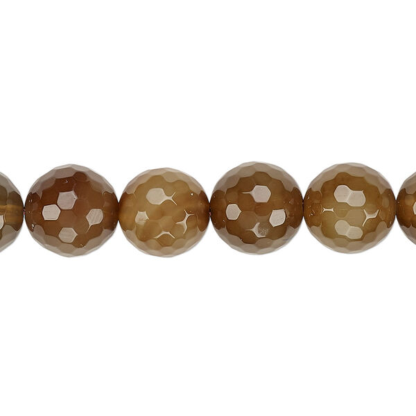 Agate 1pkg1, faceted round bead 15 inch 10mm image number 0
