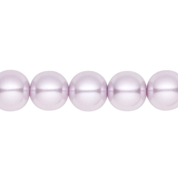 Bead, crystal pearl, lilac, 10mm round. Sold per pkg of (2) 15-1/2" to 16" strands, approximately 80 beads. image number 0