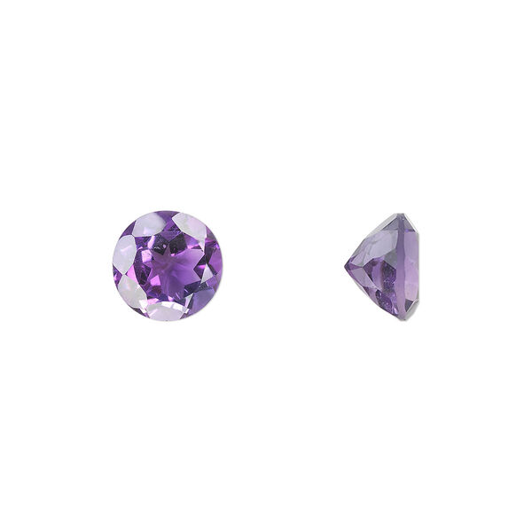 Amethyst 1pkg1, hand-cut faceted round gem natural A grade, 9mm image number 0