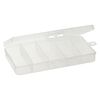 Organizer box, plastic, clear, 5 long cells, 7x3-3/4 x1 inch. Sold per pkg of 2. image number 1