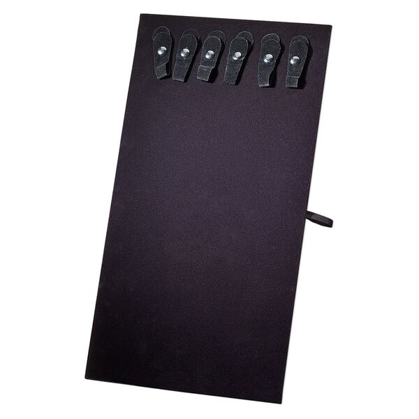 Display pad, necklace and chain, velvet, black, 14 x 7-3/4 inches. Sold individually. image number 0