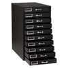 Jewelry organizer, medium-density fiberboard and leatherette paper, black and silver, 16-1/4 x 8-3/4 x 14-5/8 inches with 10 drawers. Sold individually. image number 1